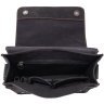 Мужская черная кожаная сумка-мессенджер с клапаном ручной работы Tiding Bag (15769) фото №4 Мужская черная кожаная сумка-мессенджер с клапаном ручной работы Tiding Bag (15769) modnotak фото - 4