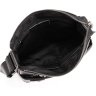 Солидная мужская кожаная сумка-планшет черного цвета с ремешком через плечо Tiding Bag (15835) - 5