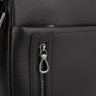 Солидная мужская кожаная сумка-планшет черного цвета с ремешком через плечо Tiding Bag (15835) - 6