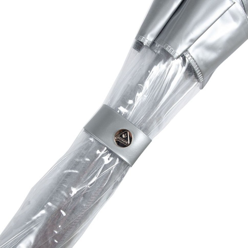 Зонт-трость женский Fulton Birdcage-1 L041 Silver (Механика, прозрачный с серыми вставками) 93793 modnotak фото №8