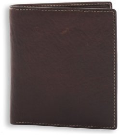 Вертикальне чоловіче портмоне без монетниці та застібки Smith & Canova Romano 93893 коричневого кольору