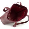 Жіноча сумка-шоппер із італійської шкіри середнього розміру у кольорі марсала Grande Pelle (19070) - 10