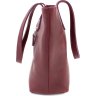 Жіноча сумка-шоппер із італійської шкіри середнього розміру у кольорі марсала Grande Pelle (19070) - 2