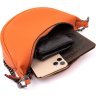 Оранжевая женская сумка из натуральной кожи с цепочкой Vintage (20408) - 5