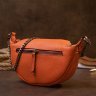 Оранжевая женская сумка из натуральной кожи с цепочкой Vintage (20408) - 7