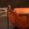 Оранжевая женская сумка из натуральной кожи с цепочкой Vintage (20408) - 8