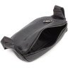 Мужская вместительная кожаная сумка на пояс черного цвета H.T. Leather (64293) - 9