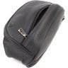 Мужская вместительная кожаная сумка на пояс черного цвета H.T. Leather (64293) - 8