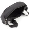 Мужская вместительная кожаная сумка на пояс черного цвета H.T. Leather (64293) - 6