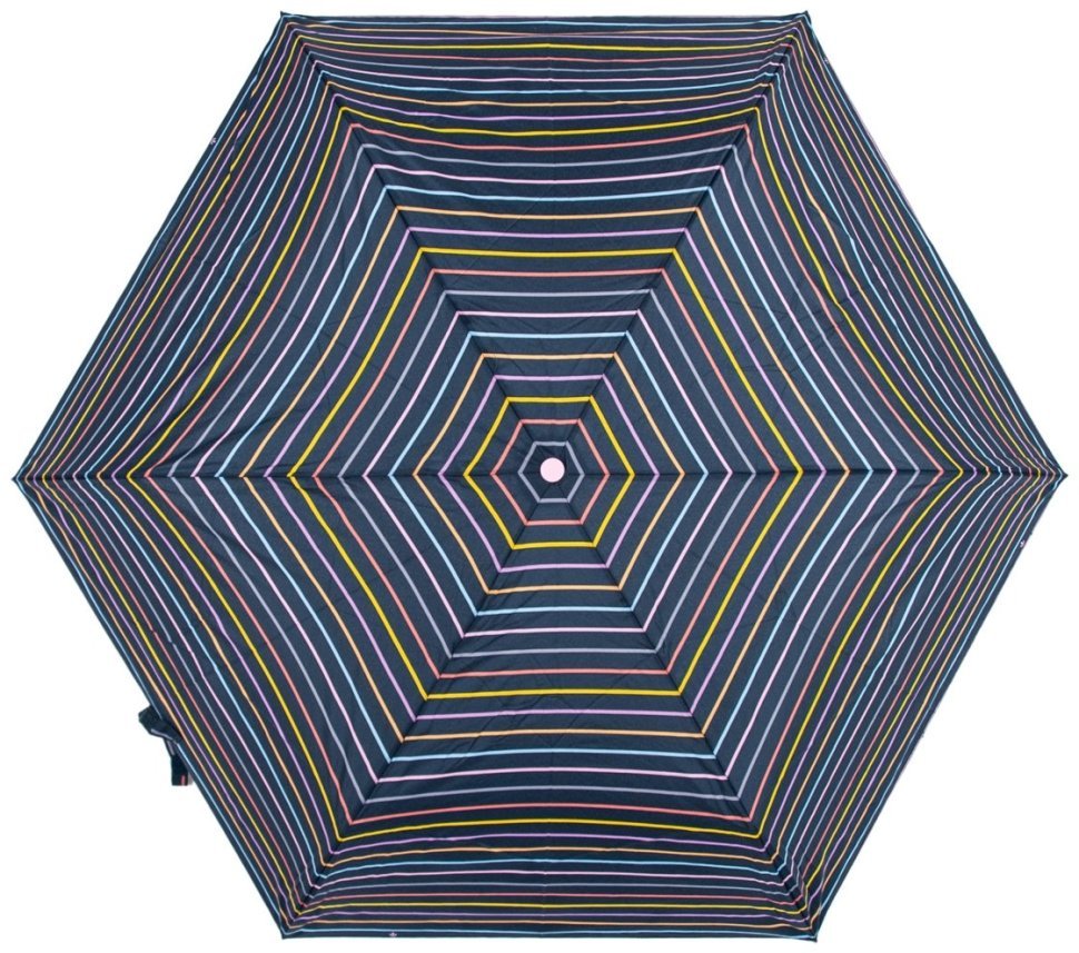 Женский зонт Fulton L553-041253 Superslim-2 Rainbow Pinstripes (Синий с разноцветными полосами, механика) 94293 modnotak фото №4