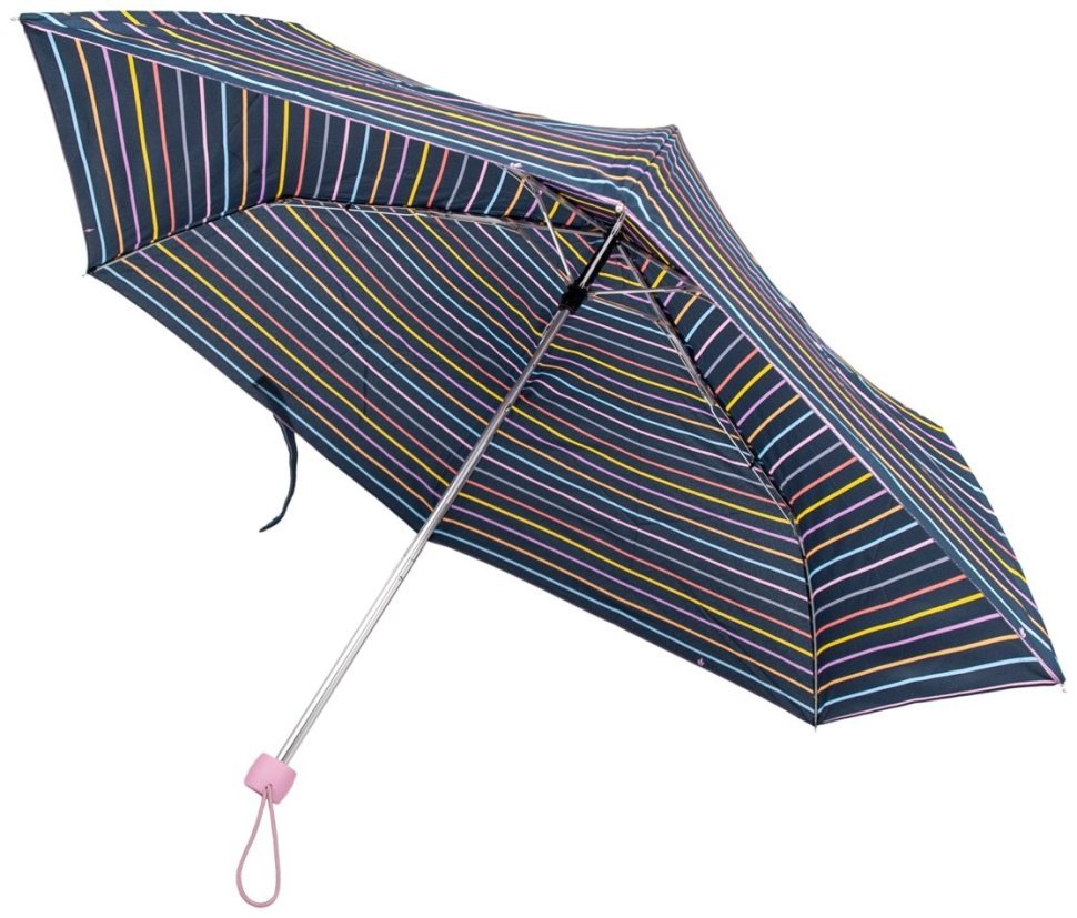Женский зонт Fulton L553-041253 Superslim-2 Rainbow Pinstripes (Синий с разноцветными полосами, механика) 94293 modnotak фото №5