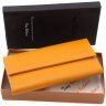 Яркий кошелек оранжевого цвета из натуральной кожи с двумя отделами Tony Bellucci (10826) - 9