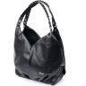 Повсякденна сумка жіноча чорного кольору з натуральної шкіри з двома ручками KARYA (2420879) - 1