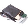 Мужская темно-коричневая сумка-планшет из гладкой кожи на два автономных отдела SHVIGEL (11282) - 5