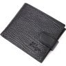 Класичний чоловічий гаманець із натуральної шкіри в чорному кольорі KARYA (2421079) - 1