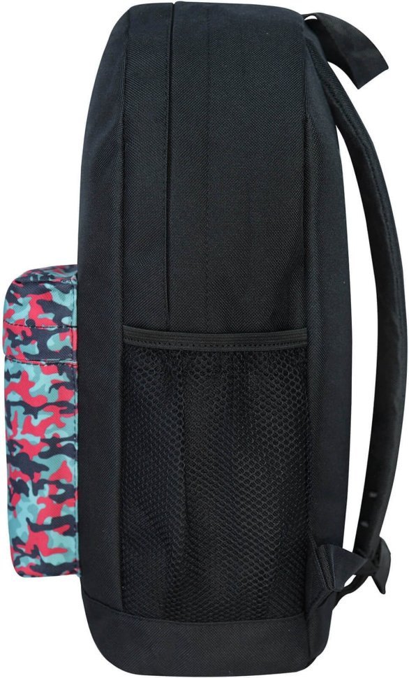 Черный текстильный рюкзак для подростков с принтом Bagland (55693)