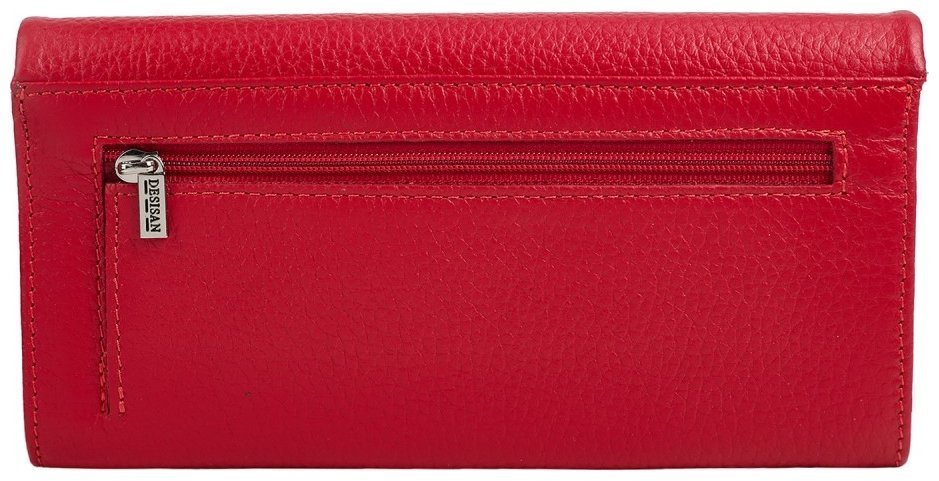 Женский кошелек из кожи флотар красного цвета Desisan 107193 на магните фото №2 Женский кошелек из кожи флотар красного цвета Desisan 107193 на магните modnotak фото №2