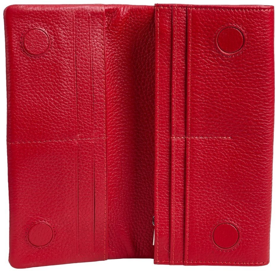 Женский кошелек из кожи флотар красного цвета Desisan 107193 на магните фото №3 Женский кошелек из кожи флотар красного цвета Desisan 107193 на магните modnotak фото №3