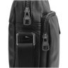 Чорна чоловіча сумка-планшет із натуральної шкіри на одну блискавку Tiding Bag 77493 - 4