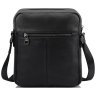 Чорна чоловіча сумка-планшет із натуральної шкіри на одну блискавку Tiding Bag 77493 - 5