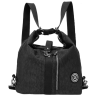 Большая женская текстильная сумка-рюкзак черного цвета Confident 77593 - 1