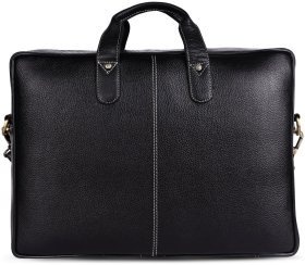 Сумка із натуральної шкіри з ручками та ременем через плече з відділенням для ноутбука до 15" Hammonds Flycatcher LB106 чорного кольору 107993