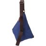 Мужская сумка-слинг среднего размера из синего текстиля Vintage 2422199 - 2