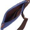 Мужская сумка-слинг среднего размера из синего текстиля Vintage 2422199 - 4