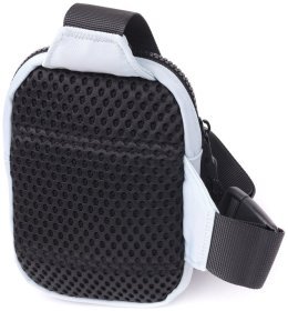 Удобная текстильная слинг сумка голубого цвета Vintage 2422868