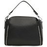 Повседневная женская сумка из фактурной кожи со съемной ручкой Borsa Leather 108893 черного цвета modnotak фото - 1