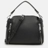 Повседневная женская сумка из фактурной кожи со съемной ручкой Borsa Leather 108893 черного цвета modnotak фото - 2