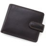 Мужское портмоне из гладкой кожи коричневого цвета с хлястиком на кнопке и RFID-защитой - Visconti 68893 - 1
