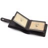 Мужское портмоне из гладкой кожи коричневого цвета с хлястиком на кнопке и RFID-защитой - Visconti 68893 - 6
