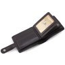 Мужское портмоне из гладкой кожи коричневого цвета с хлястиком на кнопке и RFID-защитой - Visconti 68893 - 4