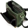 Чоловічі сумки з вінтажної шкіри зеленого кольору TARWA (21701) - 2