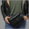 Компактна шкіряна жіноча сумка-кроссбоді чорного кольору BlankNote Faith 78993 - 9