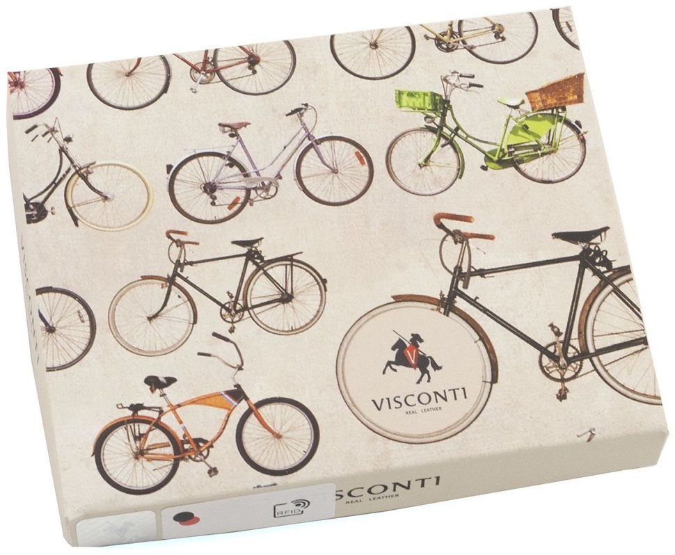 Маленькая визитница двойного сложения из натуральной черной кожи Visconti Laser 69093 modnotak фото №7