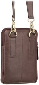 Коричневая мужская сумка миниатюрного размера из высококачественной кожи Visconti Remi 69193