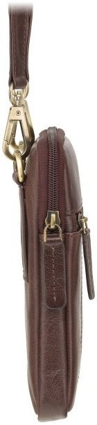 Коричневая мужская сумка миниатюрного размера из высококачественной кожи Visconti Remi 69193