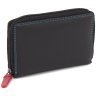 Стильный женский кожаный кошелек черного цвета на молнии Visconti Aruba 69293 - 1