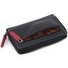 Стильный женский кожаный кошелек черного цвета на молнии Visconti Aruba 69293 - 5