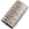 Сірий гаманець зі справжньої шкіри пітона з фіксацією на магніт SNAKE LEATHER (024-18211) - 2