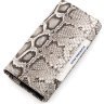 Сірий гаманець зі справжньої шкіри пітона з фіксацією на магніт SNAKE LEATHER (024-18211) - 5