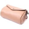 Маленькая бежевая женская сумка из натуральной кожи с длинным ремешком Vintage 2422256 - 3