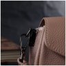 Маленькая бежевая женская сумка из натуральной кожи с длинным ремешком Vintage 2422256 - 9
