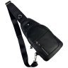 Шкіряна слінг сумка чорного кольору Tiding Bag 90794 modnotak фото - 14
