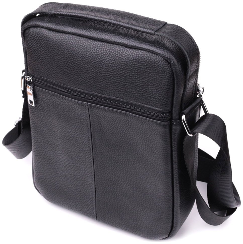 Сумка-барсетка мужская из натуральной кожи черного цвета Vintage Style 91294 modnotak фото №2