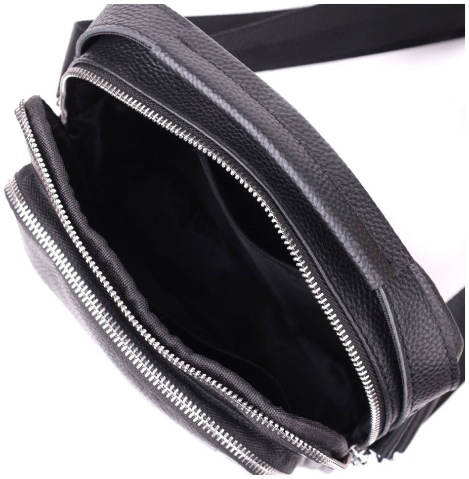 Сумка-барсетка мужская из натуральной кожи черного цвета Vintage Style 91294 modnotak фото №6