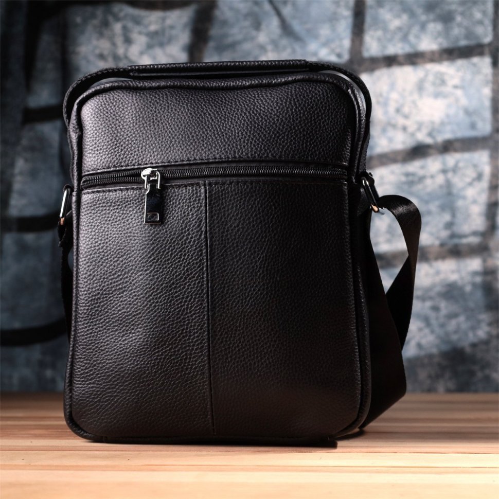 Сумка-барсетка мужская из натуральной кожи черного цвета Vintage Style 91294 modnotak фото №10