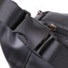 Чоловіча сумка на пояс із гладкої шкіри чорного кольору Vintage (20487) - 5